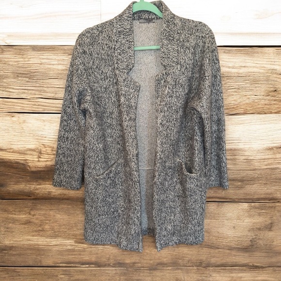 Women's Zara Grey Marled Open Front Cardigan Sweater S - Picture 1 of 6